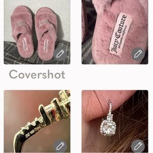 Juicy Slippers+N 925 sterling CZ drop earrings